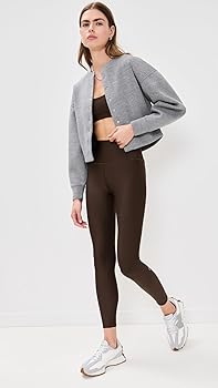 Alo Yoga Women's 7/8 High-Waist Airlift Leggings, Espresso, Brown
